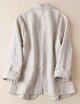 Womens Cotton Linen Blazer Notch Lapel One Button Suit Coat Jackets