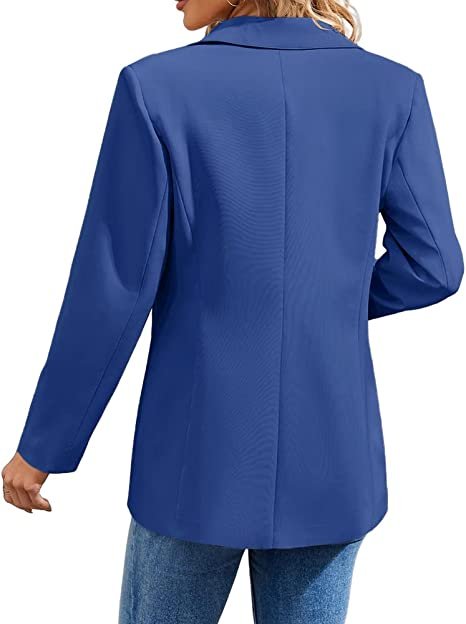 Womens Casual Blazers Open Front Long Sleeve Lapel Collar Work Office Jacket